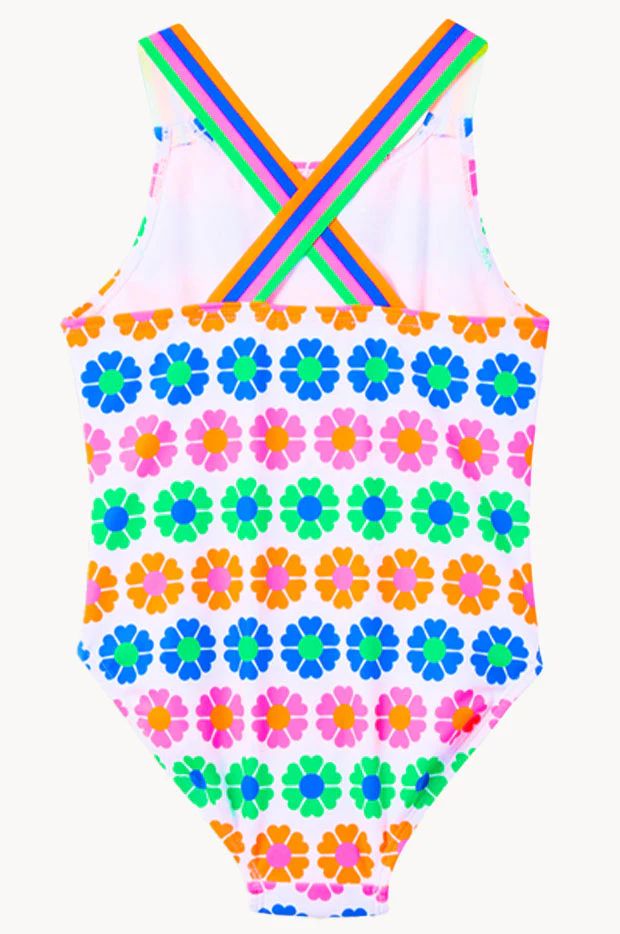 Girls Neon Fun Sporty One Piece - Image 2