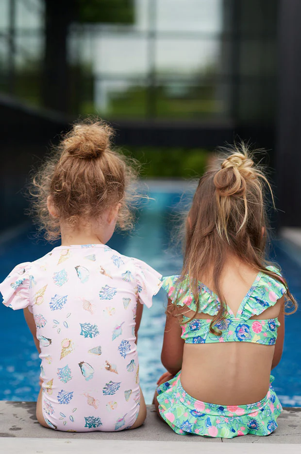 Girls Peacock Frill Crop Set - Image 3