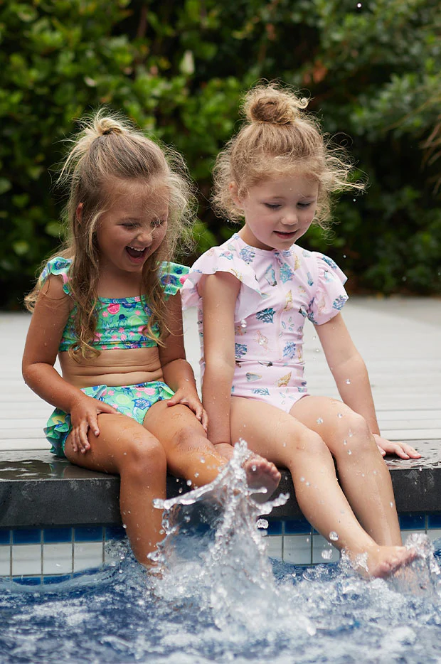 Girls Peacock Frill Crop Set - Image 4