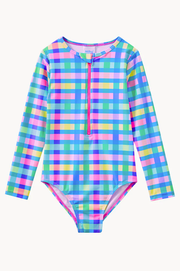 Girls Picnic Check Sunsuit - Image 2