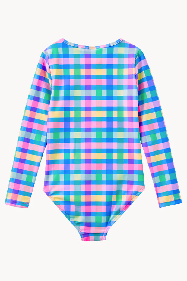 Girls Picnic Check Sunsuit - Image 3