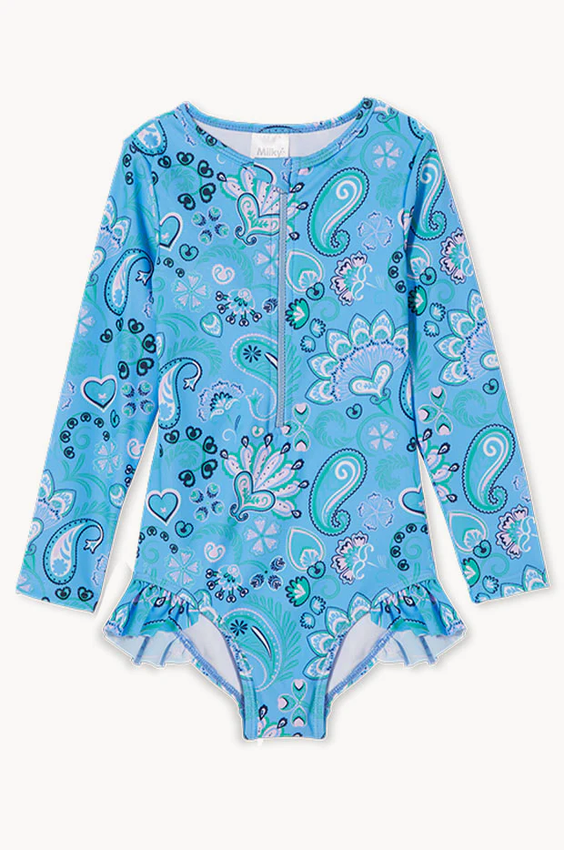 Girls Summer Long Sleeve Sunsuit - Image 2