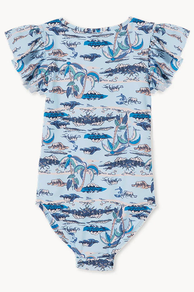 Toddler Girls Eden Short Sleeve Sunsuit - Image 2