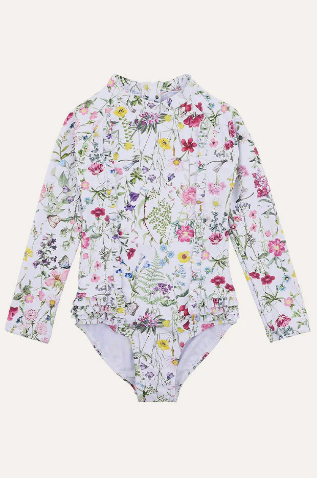 Girls Eden Long Sleeve Sunsuit - Image 2