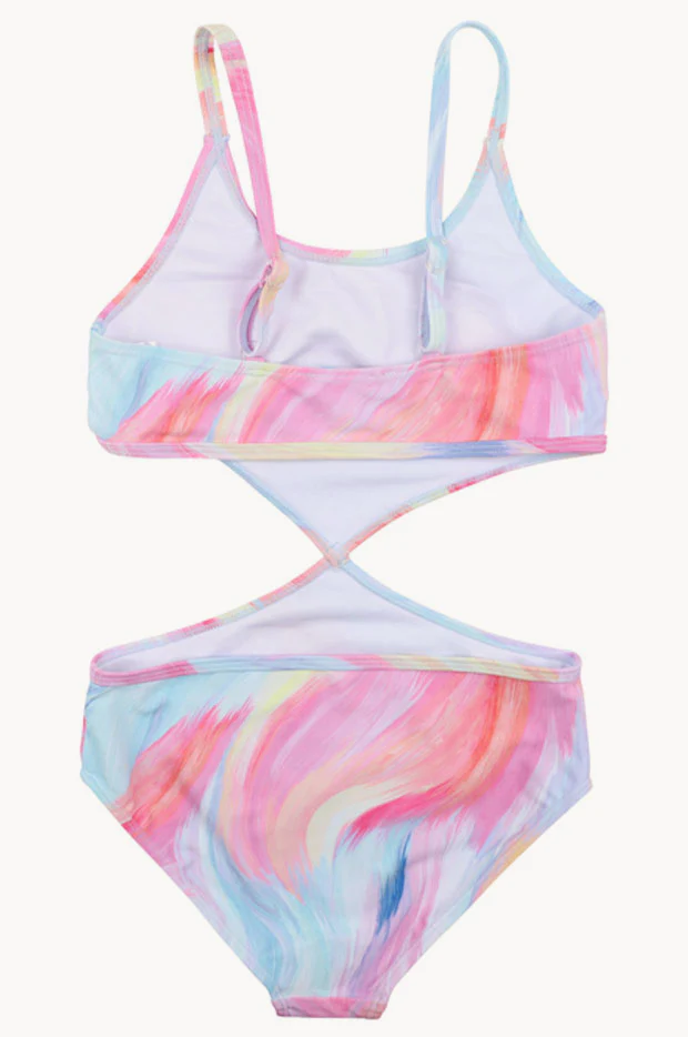 Girls Ellie Cut Out One Piece - Image 3