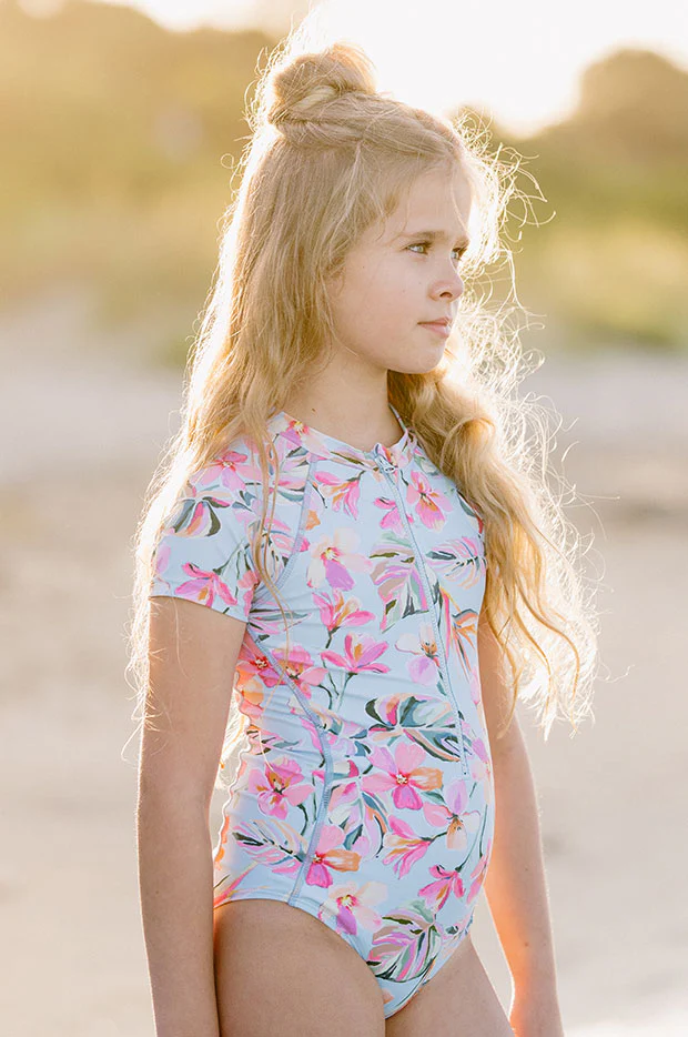 Girls Lou Short Sleeve Sunsuit - Image 3