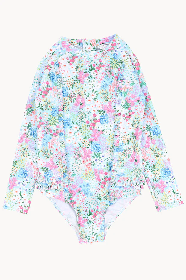 Girls Lula Long Sleeve Sunsuit - Image 2