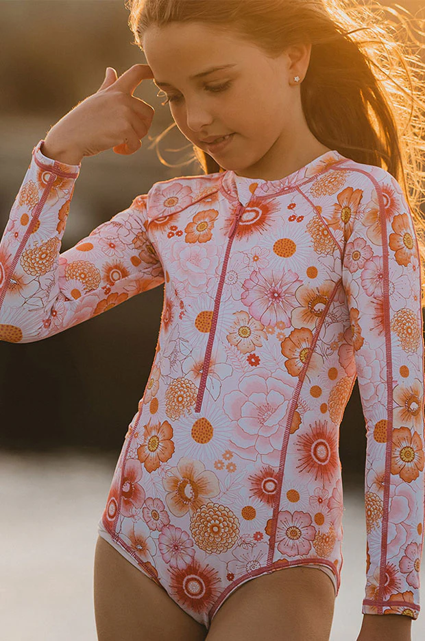 Girls Rae Long Sleeve Sunsuit