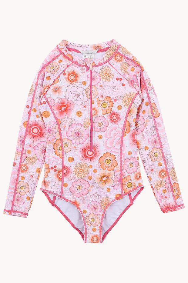 Girls Rae Long Sleeve Sunsuit - Image 3