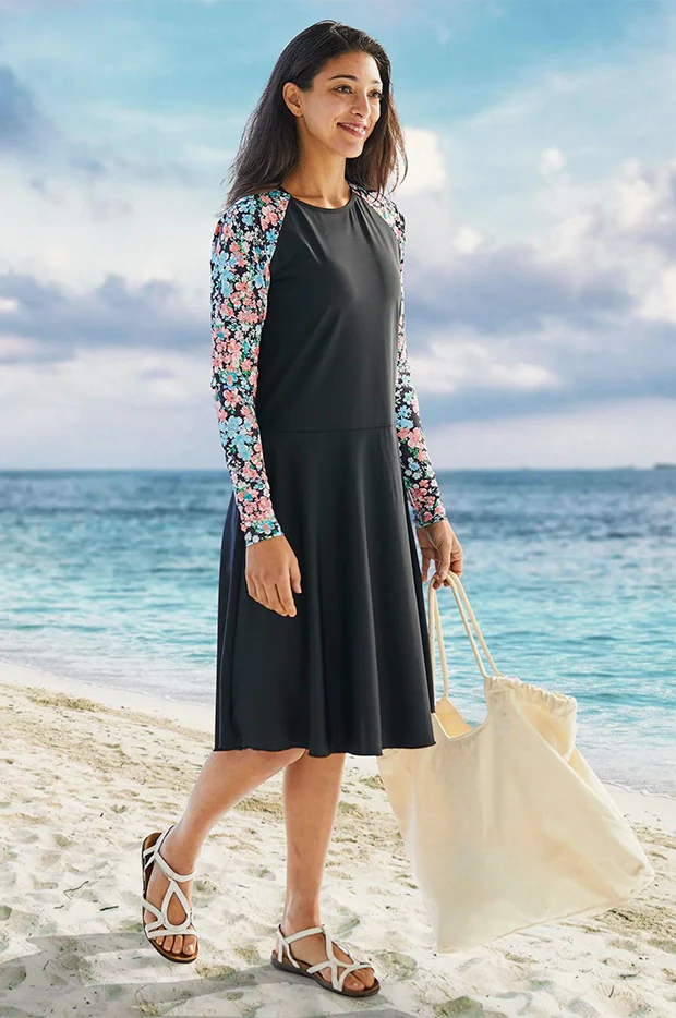Floral Swim Dress - Image 3
