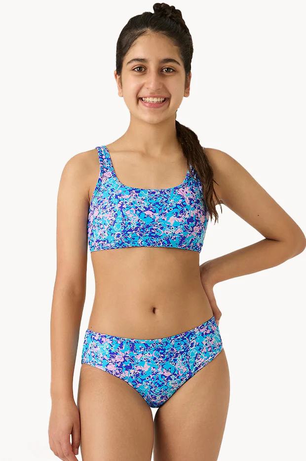 Girls Blue Tropic Crop Set - Image 2