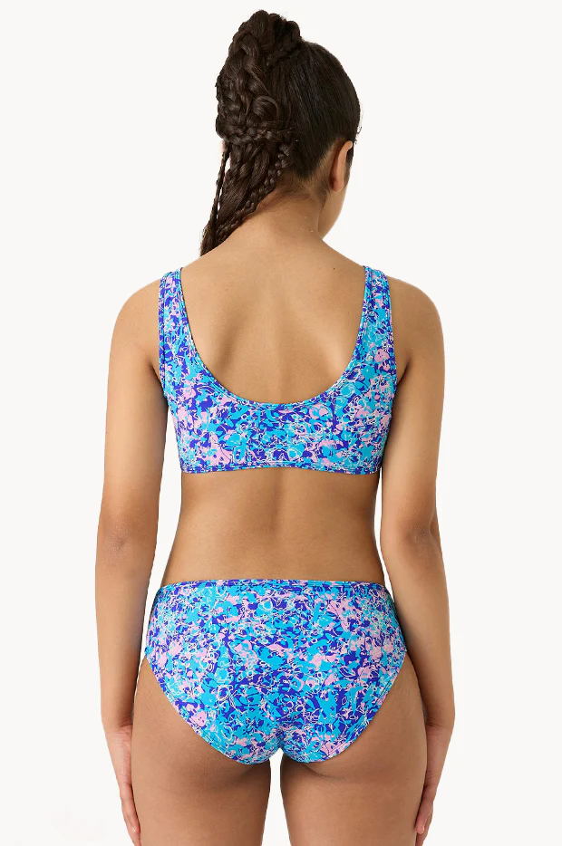 Girls Blue Tropic Crop Set - Image 3