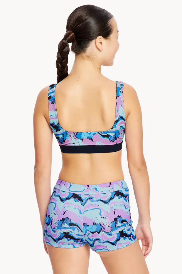 Girls Marble Reversible Crop Set - Image 2