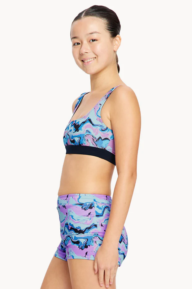 Girls Marble Reversible Crop Set - Image 3