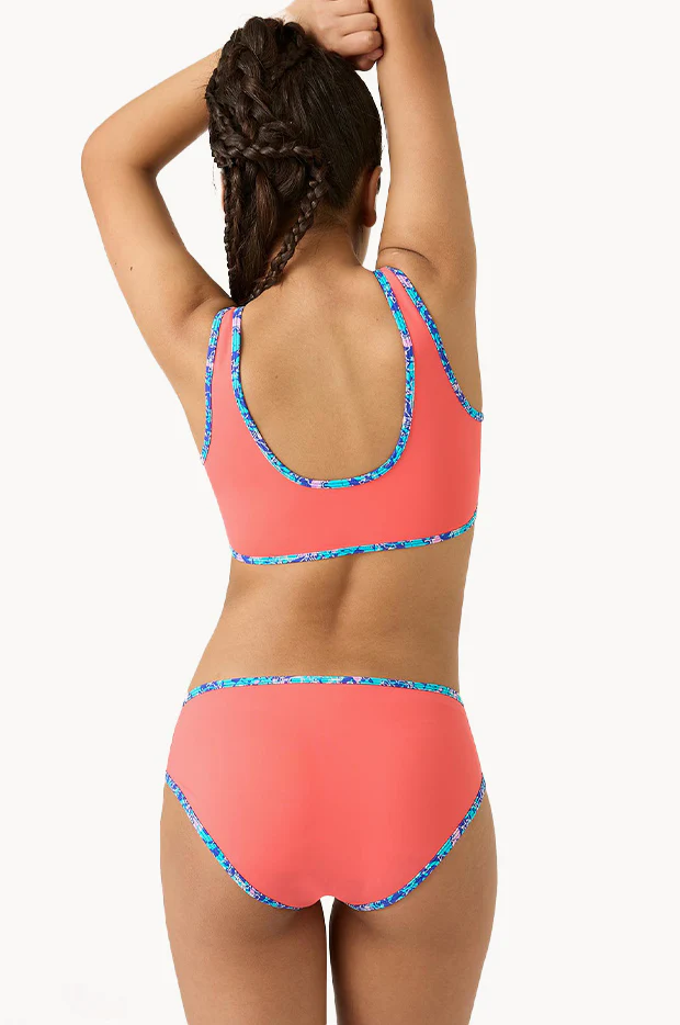 Girls Pink Coral Crop Set - Image 3