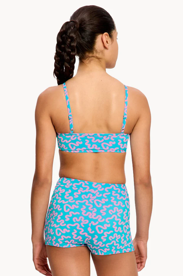 Girls Wavy Blue Adjustable Crop Set - Image 2