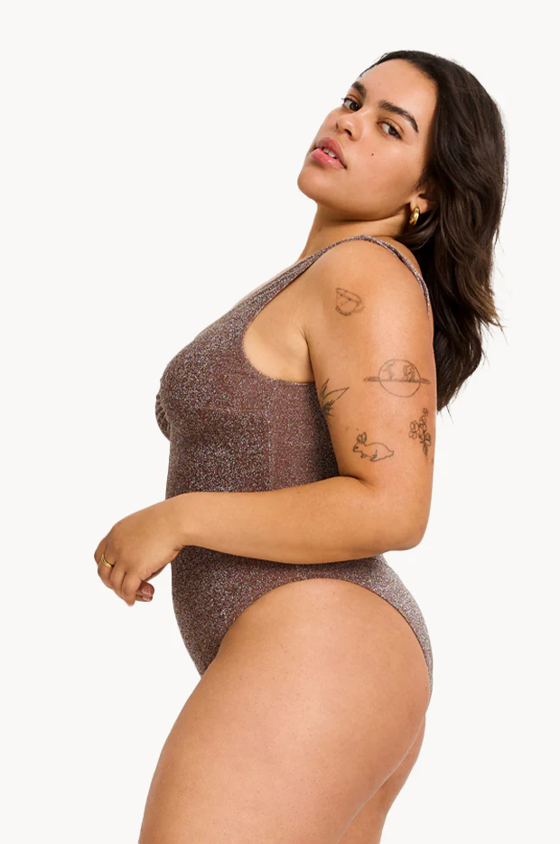 Shimmer V Neck One Piece - Image 2