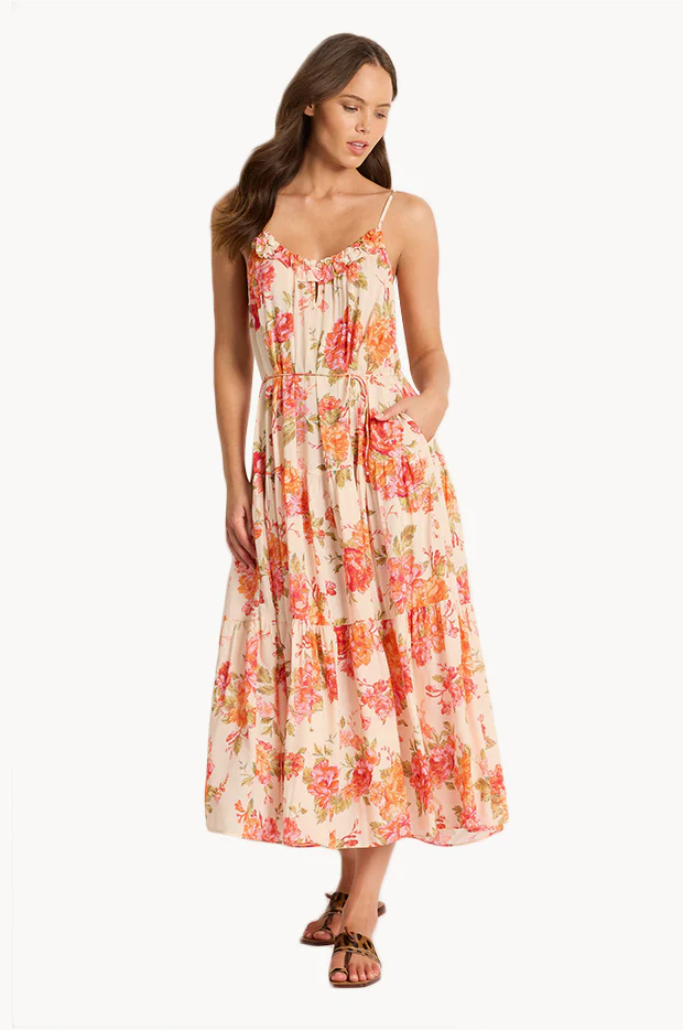 Delight Frill Tiered Midi Dress