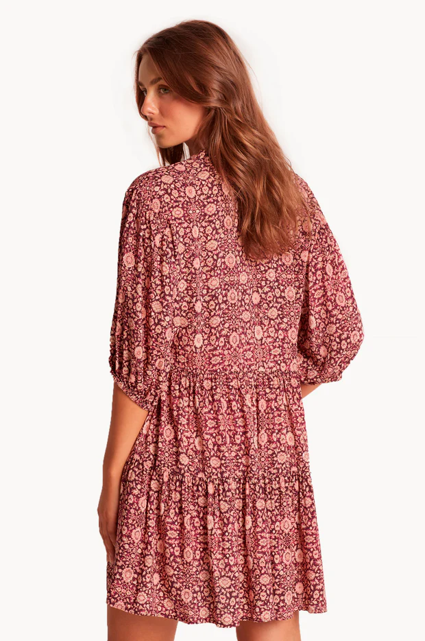 Kara Boho Tiered Mini Dress - Image 2