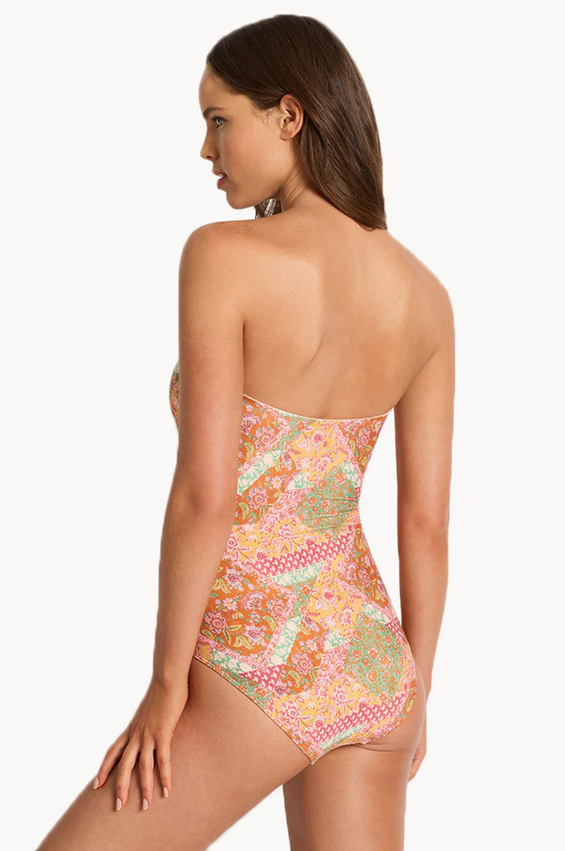 Nisha Spliced Crochet Bandeau One Piece - Image 2