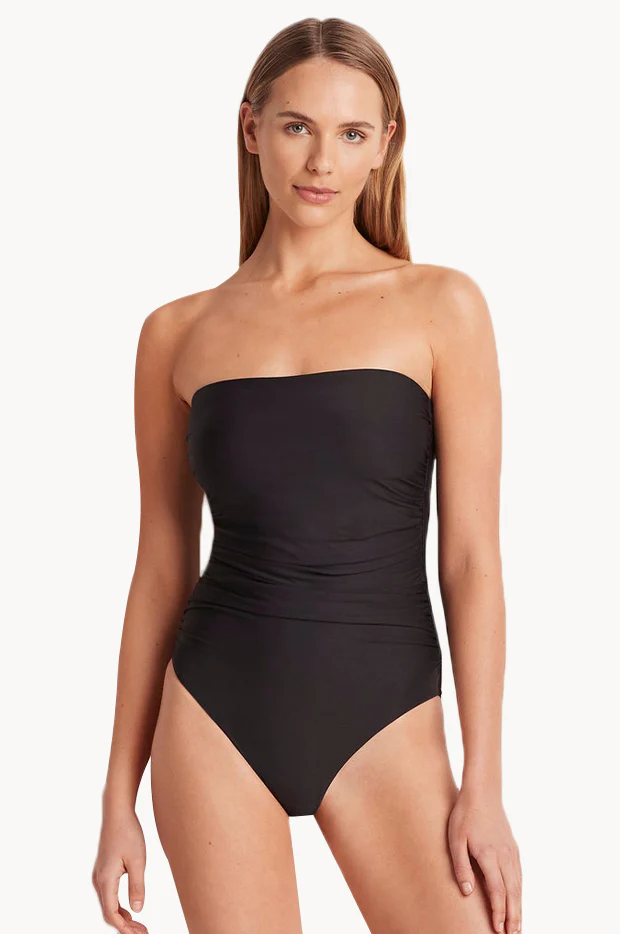 Ruched Bandeau One Piece