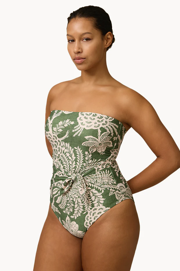 Zeni Scarf Tie Bandeau One Piece - Image 3