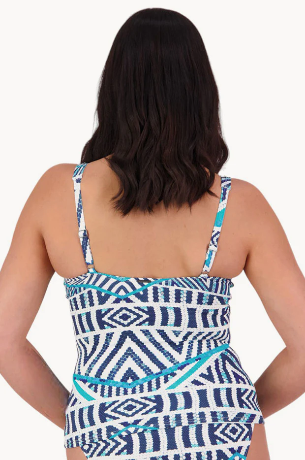 Tribal Geo F/G Cup Tie Front Tankini Separate - Image 2