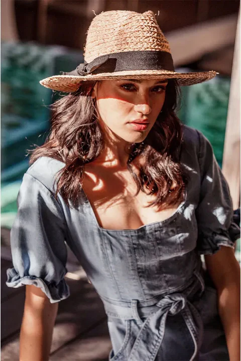 Aurelia Black Bow Band Fedora - Image 4