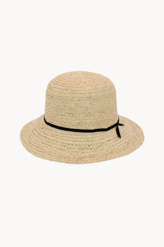 Brie Black Ribbon Band Bucket Hat