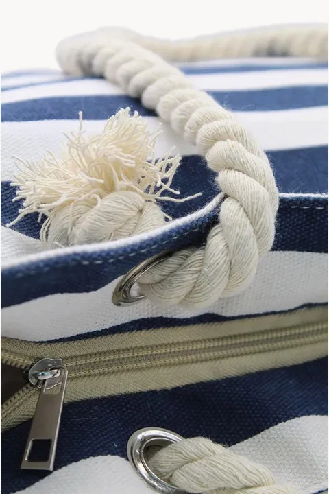 Navy Splice Wide Stripe Bag - Image 2