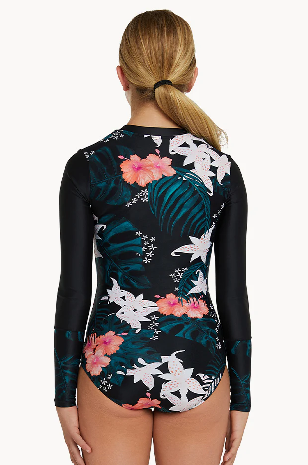 Girls Bahia Long Sleeve Sunsuit - Image 2