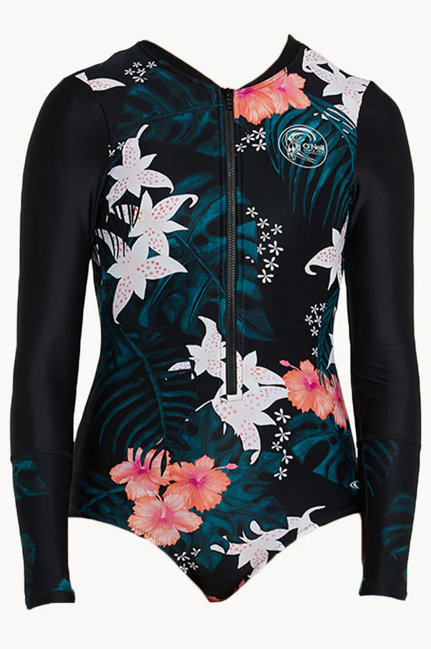 Girls Bahia Long Sleeve Sunsuit - Image 3