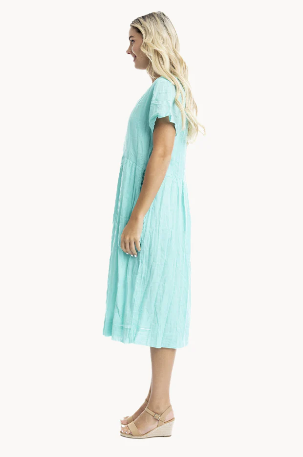 Essentials Cotton Gauze Peak Dress - Image 2