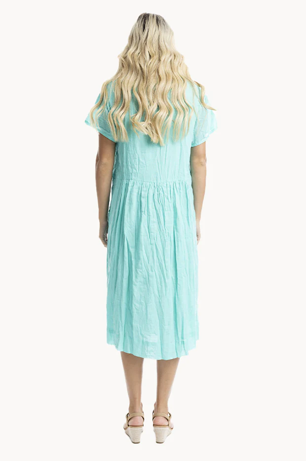 Essentials Cotton Gauze Peak Dress - Image 3