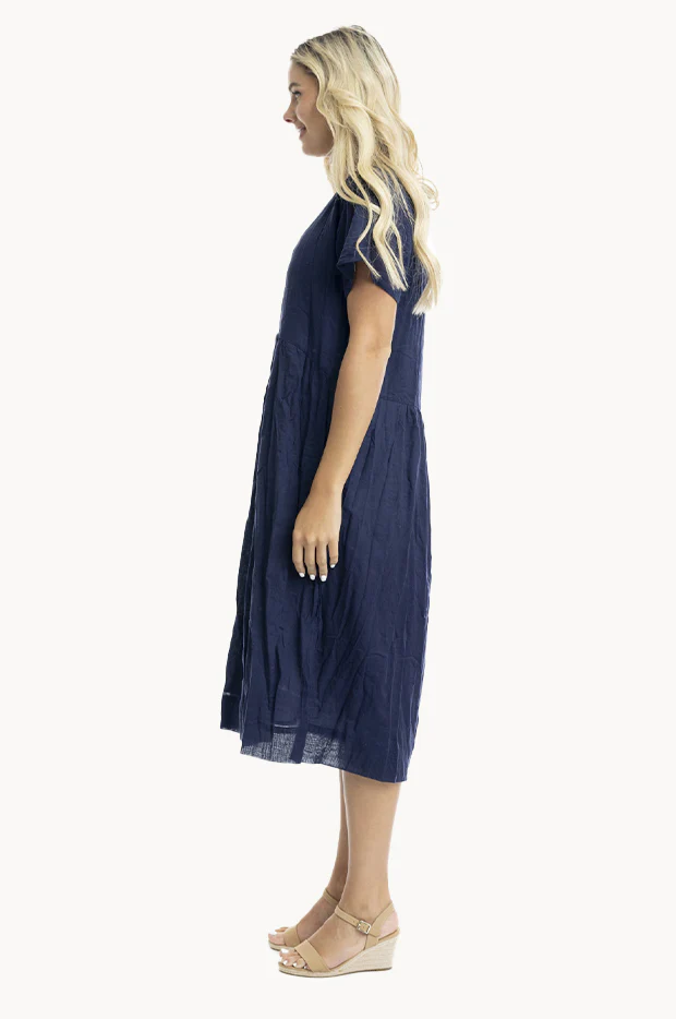 Essentials Cotton Gauze Peak Dress - Image 2