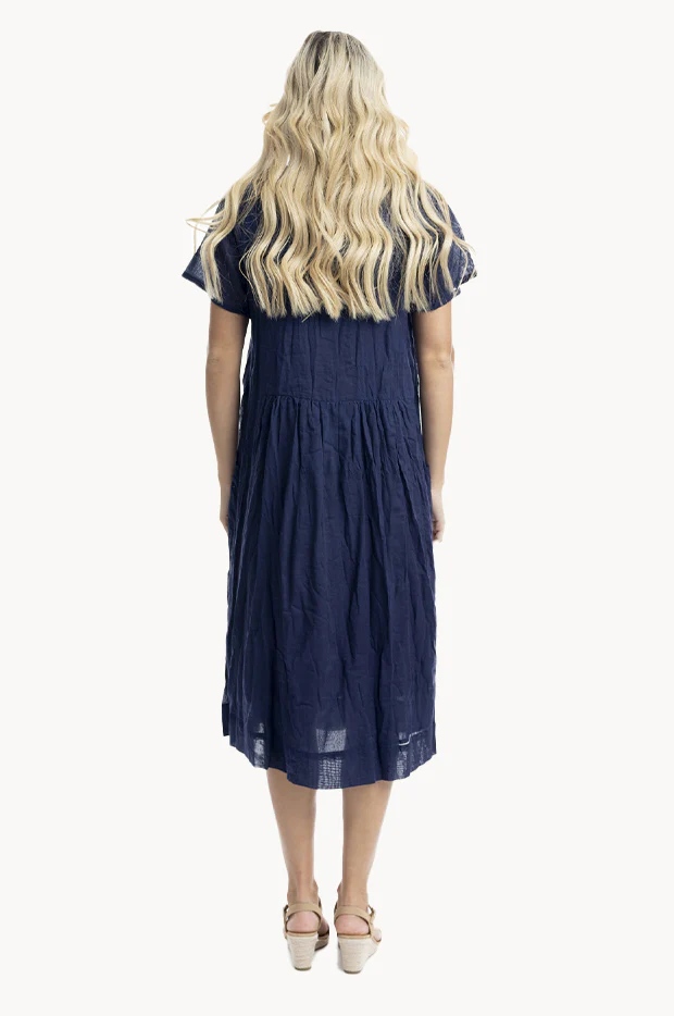 Essentials Cotton Gauze Peak Dress - Image 3