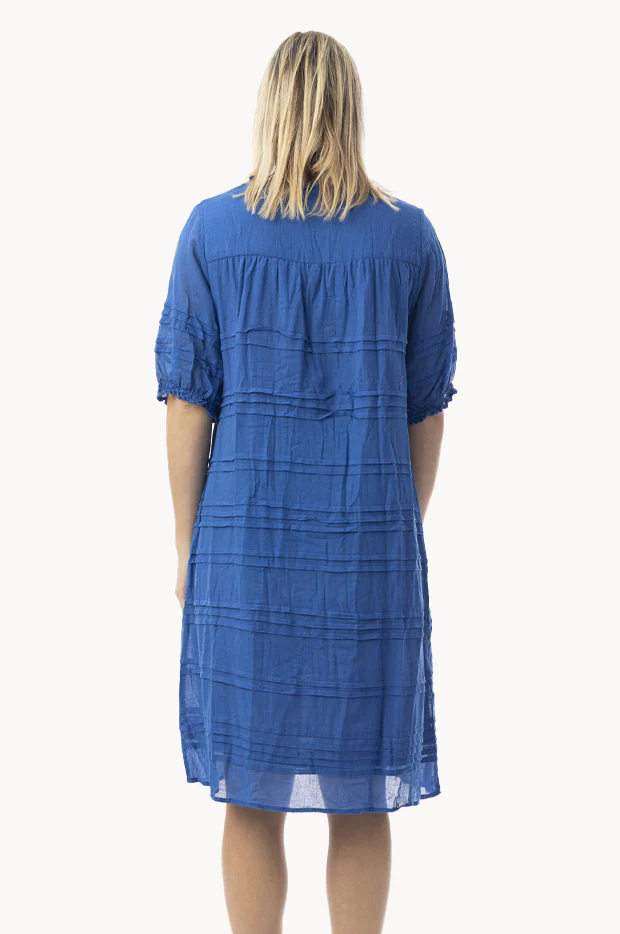 Essentials Cotton Gauze Pleated Dress - Image 2