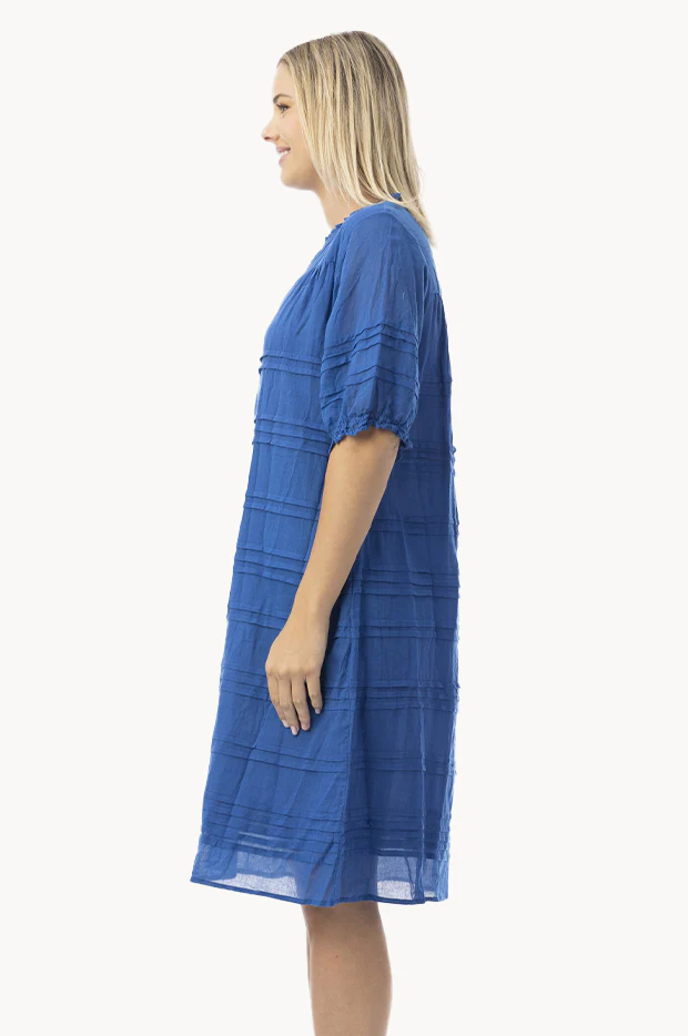 Essentials Cotton Gauze Pleated Dress - Image 3