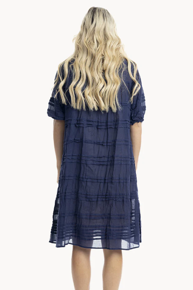 Essentials Cotton Gauze Pleated Dress - Image 2