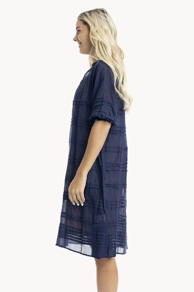 Essentials Cotton Gauze Pleated Dress - Image 3