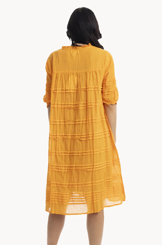 Essentials Cotton Gauze Pleated Dress - Image 2