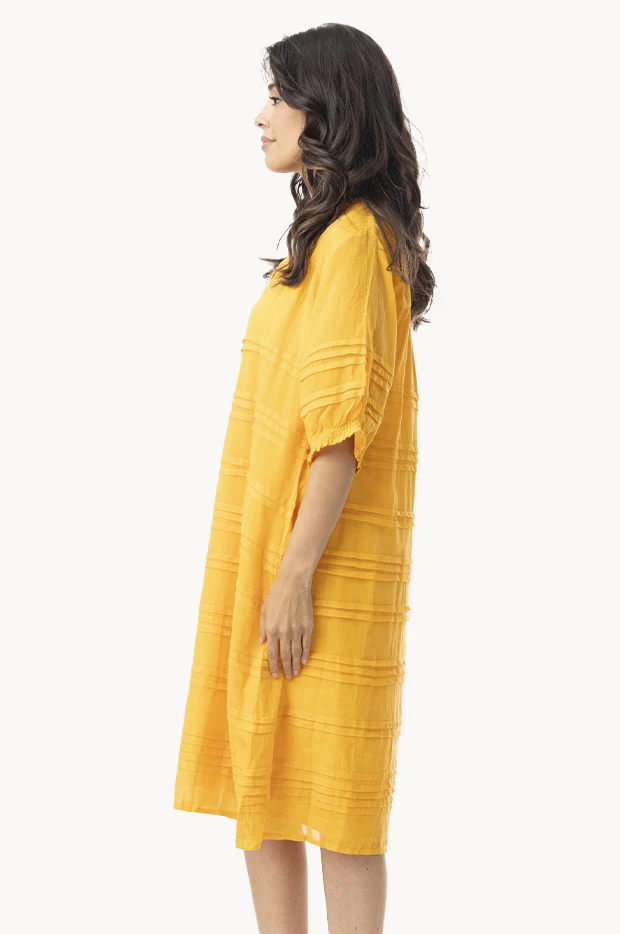 Essentials Cotton Gauze Pleated Dress - Image 3