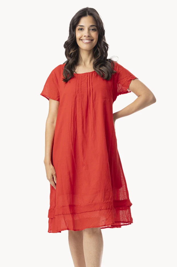 Essentials Gauze Frill Hem Dress