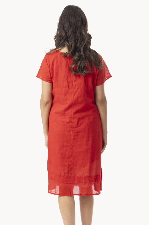 Essentials Gauze Frill Hem Dress - Image 2