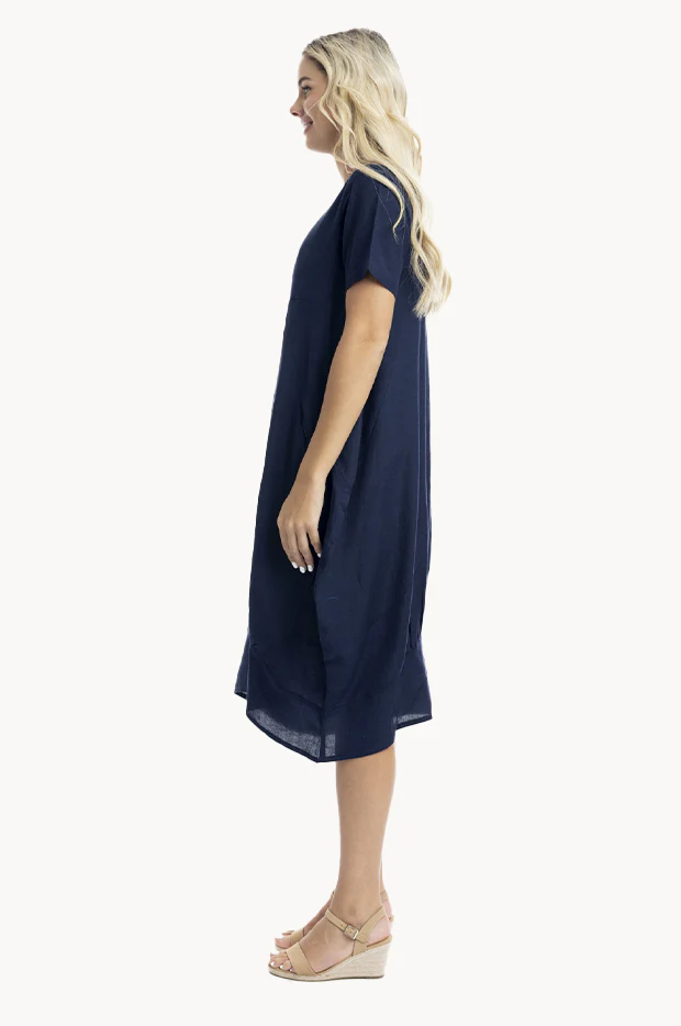 Essentials Linen Blend Bubble Dress - Image 3