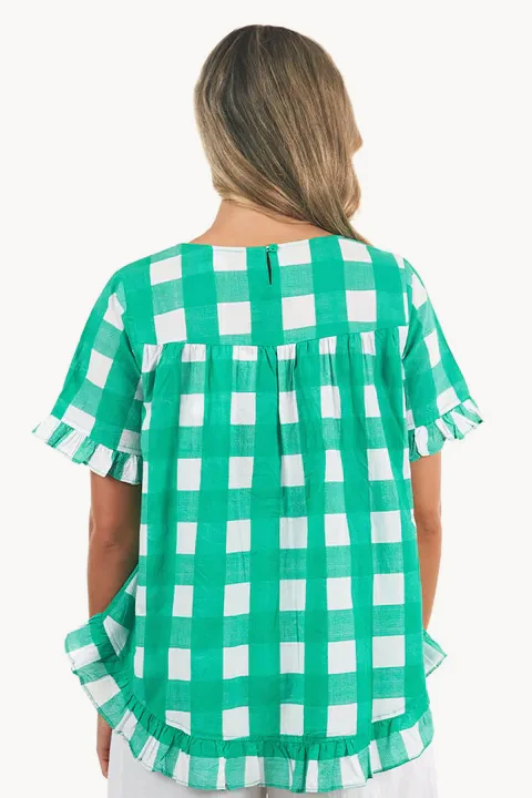 Gingham Frill Top - Image 2
