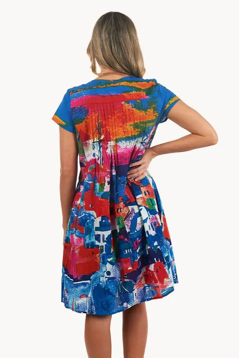 Santorini Pintuck Button Dress - Image 2