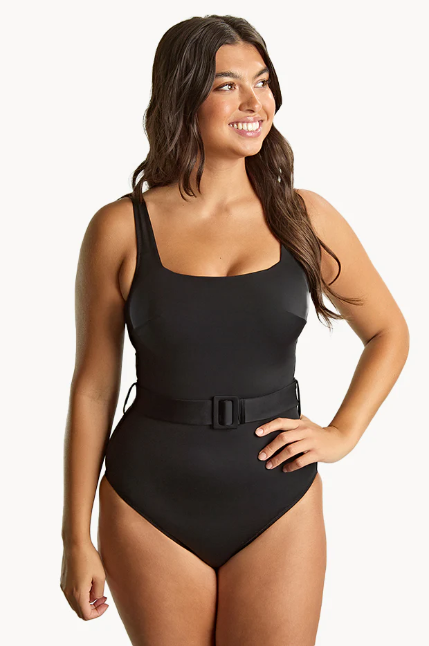 Plain Serena G Cup Square Neck One Piece - Image 2