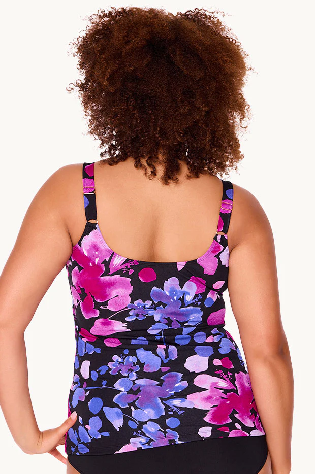 Paper Flowers Scoop Neck Tankini Separate - Image 3