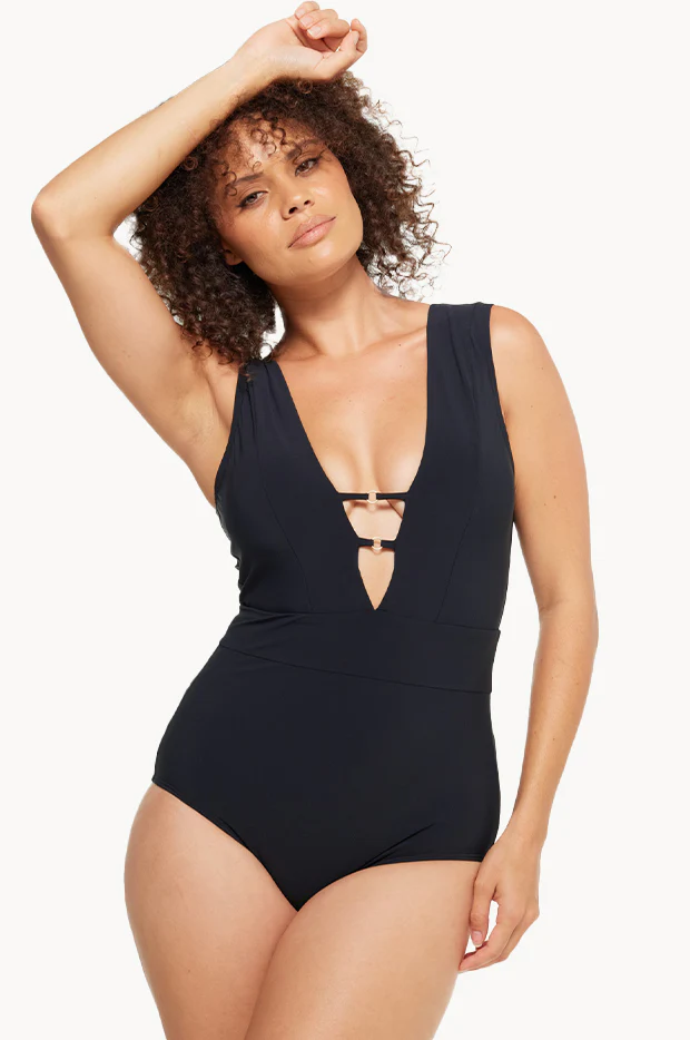 Plain Ultra V Neck One Piece - Image 2